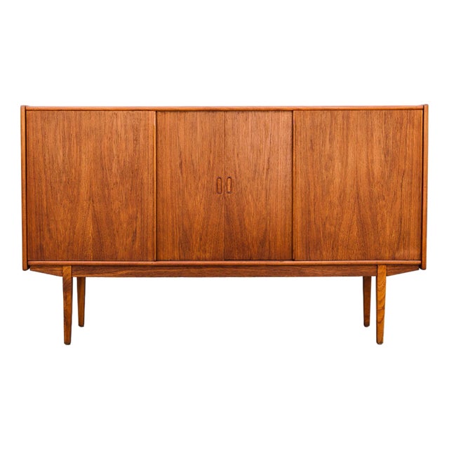 1960s Danish Mid Century Modern Teak Highboard For Sale