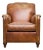 Mid 20th Century Saddle Leather Club Chair With Nailhead Trim For Sale