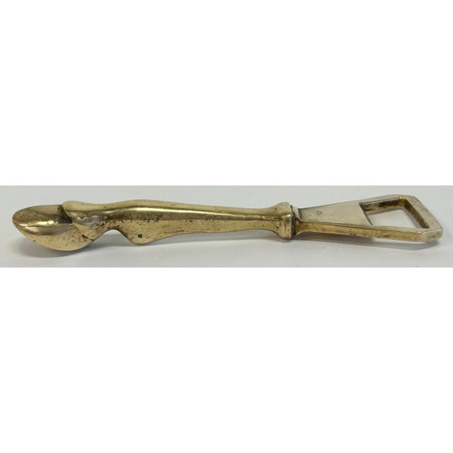 Mid 20th Century Vintage Brass Hoof Motif Bottle Opener For Sale - Image 5 of 7