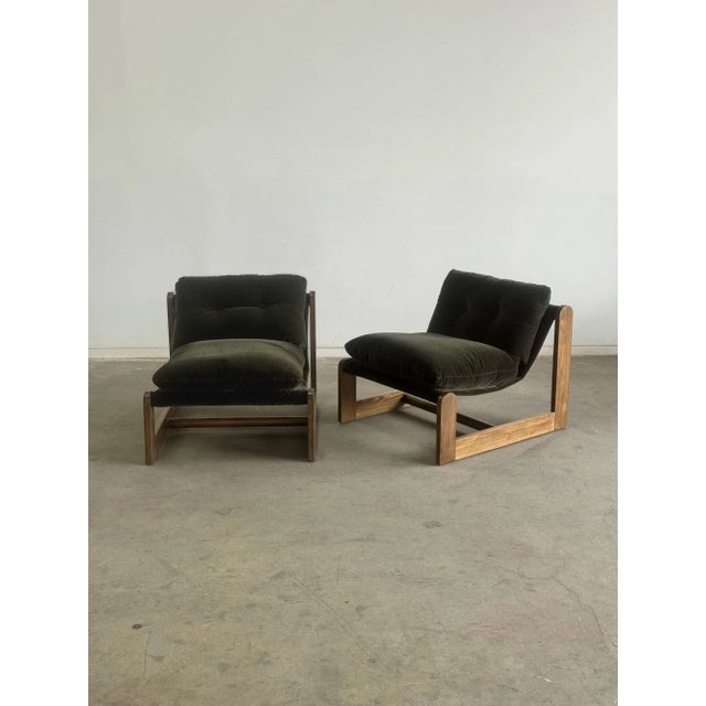 Mid-Century Modern Made to Order Fionda Lounge Chairs - Pair For Sale - Image 3 of 15