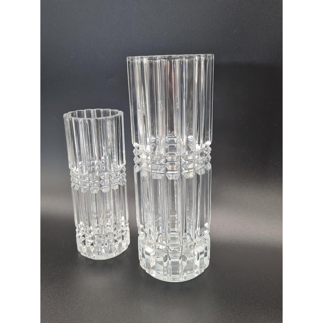 1980s Montparnasse Crystal Vases from Cristal Darques Durand, France, 1970s-1980s, Set of 2 For Sale - Image 5 of 13