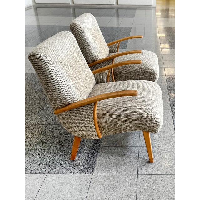 1960s Scandinavian Modern Beech Lounge Chairs - A Pair For Sale - Image 5 of 14