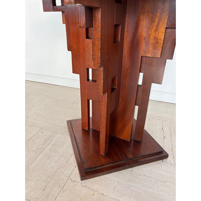 Vintage Gueridon Table with Briar Top and Sculptural Base, Italy, 1930s For Sale - Image 11 of 13