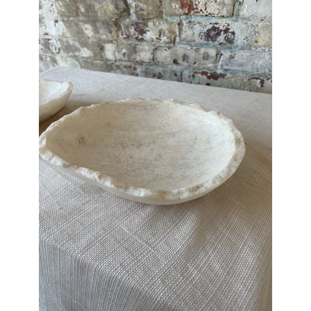 Raw Edge White Onyx Bowl [2 Available] For Sale - Image 14 of 18