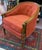 Mid Century French Bergere Club Chair in Cranberry Upholstery For Sale - Image 4 of 8