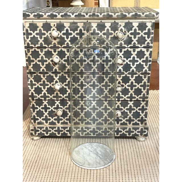 Monumental Napoleon III Crystal & Carrera Marble Cloche / Dome For Sale In Greensboro - Image 6 of 8