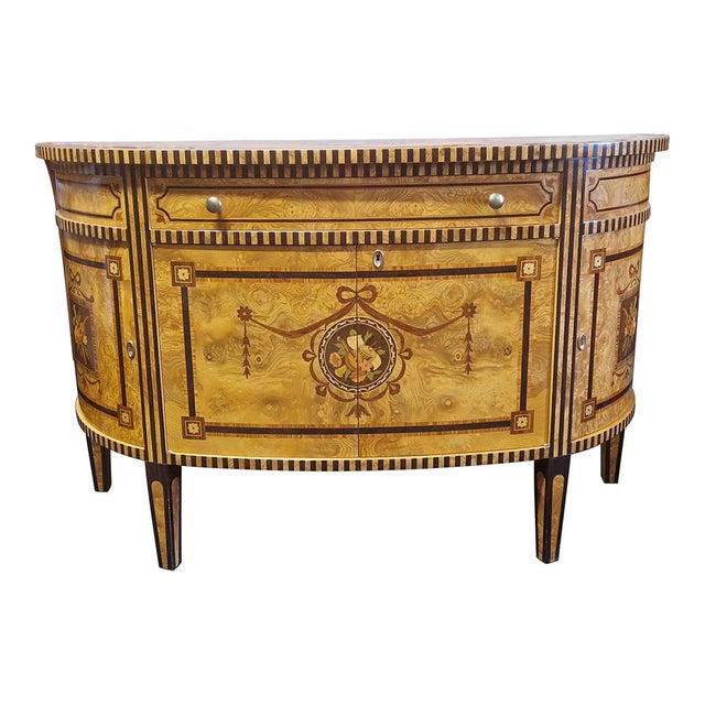 Louis XVI Style Crescent Sideboard, 1980s For Sale - Image 4 of 6