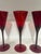 Modern Mouth Blown Ruby Red Wine Glasses - Set of Four For Sale - Image 4 of 5
