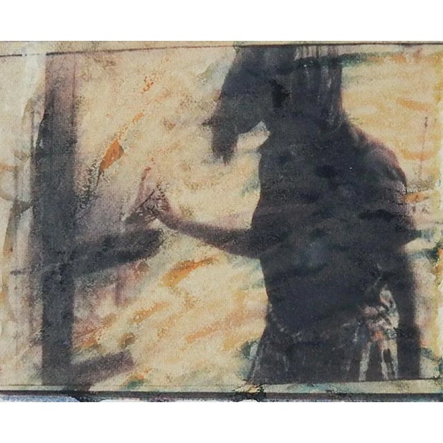 Vintage Mixed Media Photograph Abstract Figure For Sale