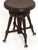 Wood Antique Piano Stool W Brass & Glass Ball & Claw Feet For Sale - Image 7 of 9