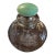Sterling Silver Guilloche Enamel Cut Glass Starburst Scent Bottle C. 1900 For Sale