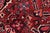 Medallion Antique Heriz Burgundy/Beige Wool Rug - 10'6'' X 12'3'' For Sale - Image 4 of 10