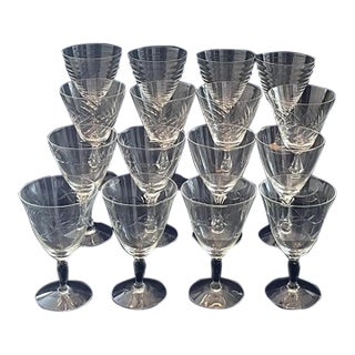 Vintage Mid Century Cocktail Martini Glasses - Set of 16 For Sale