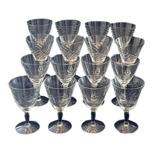 Vintage Mid Century Cocktail Martini Glasses - Set of 16