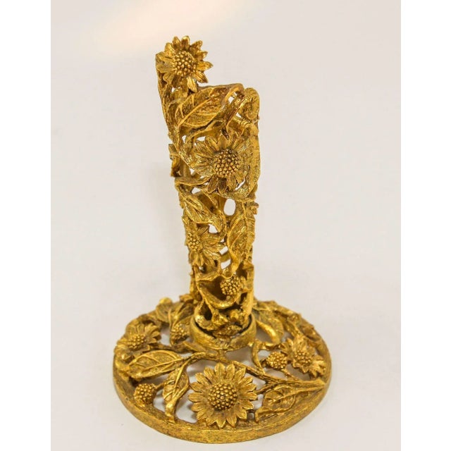 Vintage Matson Ormolu Gold Tone Metal Filigree Bud Vase Holder 1940's