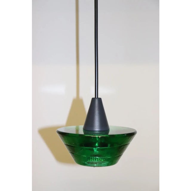 Glass Mid-Century Modern Murano Glass Pendant Lamp For Sale - Image 7 of 13