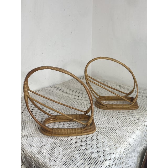 Rattan and Wicker Bottle Holders, 1960s, Set of 2 For Sale - Image 15 of 15
