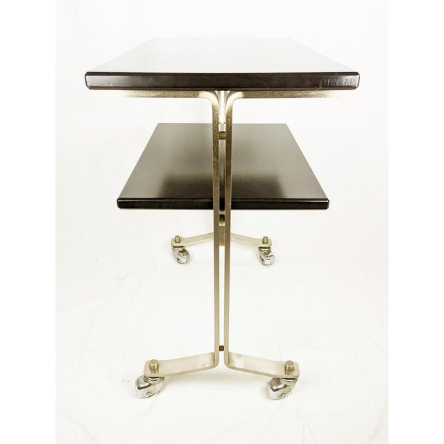 Brushed Steel & Stained Wood attributed to Giulio Moscatelli for Formanova, Italy, 1960s, Set of 2 For Sale - Image 11 of 18