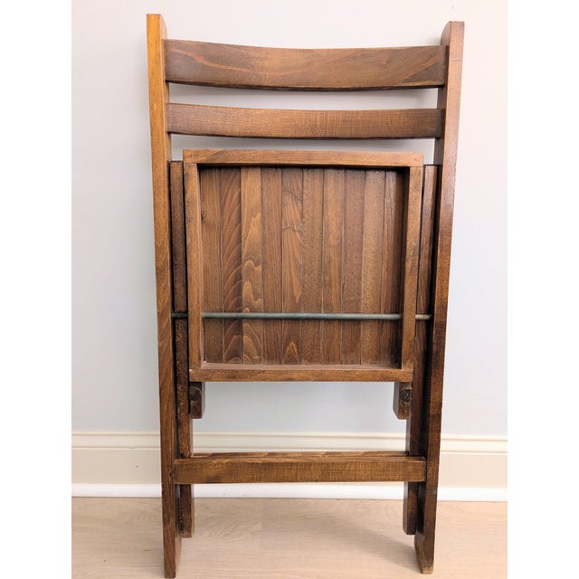 Mid 20th Century Wood Folding Chair For Sale - Image 9 of 10