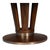 Contemporary Round Jupe Dining Table, Medium – Brown Oak with Stainless Steel Trim For Sale - Image 10 of 11