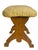 Mid 20th Century Vintage English Needlepoint Footstool With Carved Oak Base | Mid-Century Upholstered Stool For Sale - Image 5 of 18