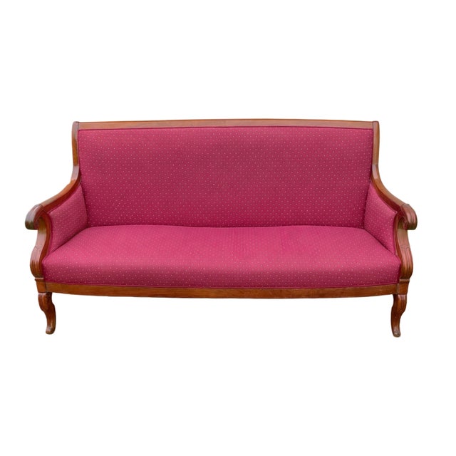 Wood Napoleon Directoire-Style Banquette Lounge, 1890s For Sale - Image 7 of 7