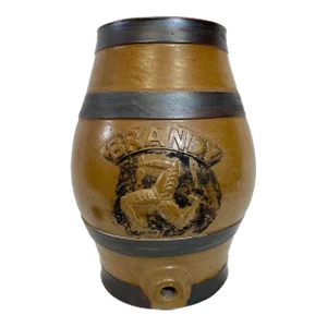 Antique Stoneware Brandy Keg /Barrel From England - Circa 19th Century