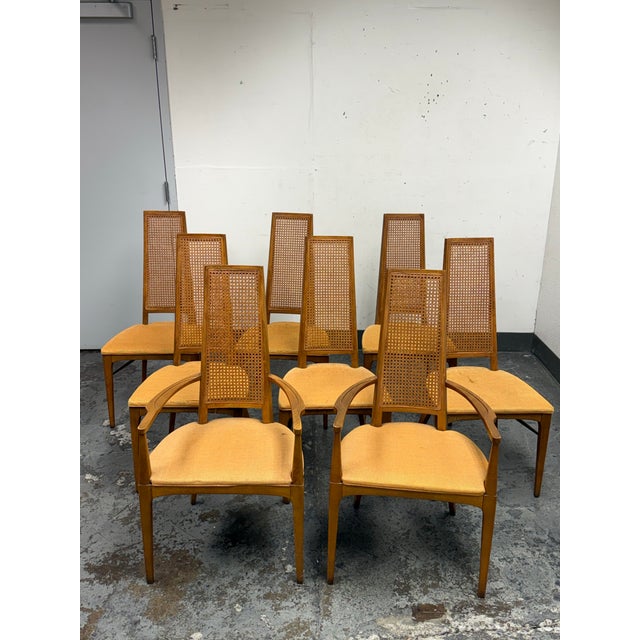 Design Plus Gallery presents a Set of Eight Rhythm Collection Dining Chairs from Lane Furniture. This coordinated set...