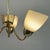 Metal Brass & Opaline Glass 3-Arm Chandelier attributed to Hans Bergström for Asea, Sweden, 1950s For Sale - Image 7 of 17