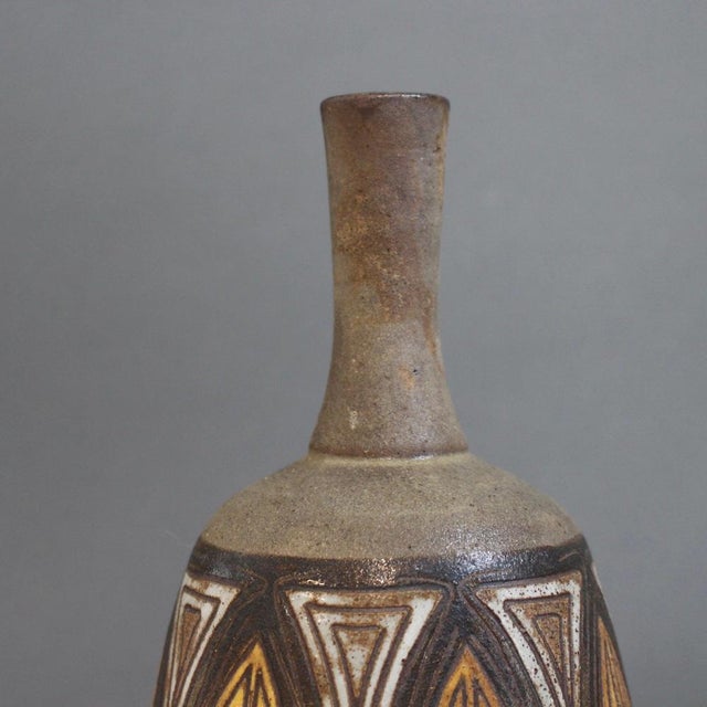 Vintage French Ceramic Flower Vase by Alexandre Kostanda, 1960s For Sale - Image 10 of 14