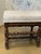 This is a beautiful antique English barley leg bench! Newly reupholstered, this bench is in stunning condition. The legs...