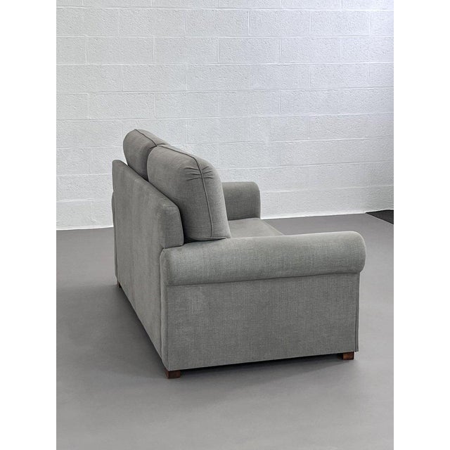 2-Seater Sofa in Gray Fabric For Sale - Image 6 of 8