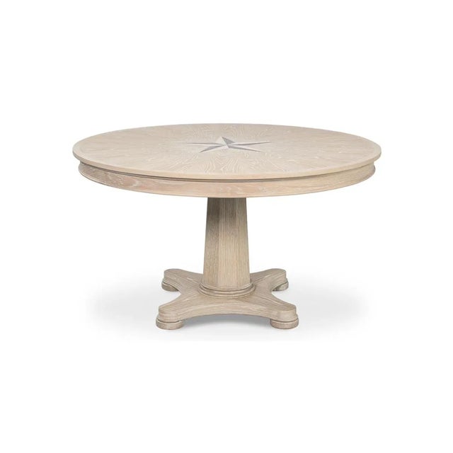 English Whitewash Round Pedestal Table For Sale - Image 3 of 12