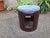 Mid-Century Modern Dark Wood Ottoman with Blue Seat, 1960s For Sale - Image 3 of 4