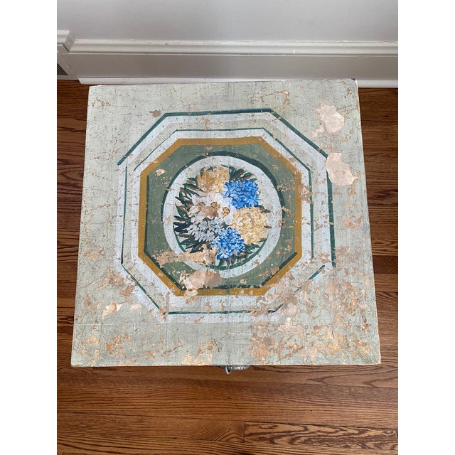 Italian Painted Accent Cube Table With Storage For Sale - Image 3 of 9