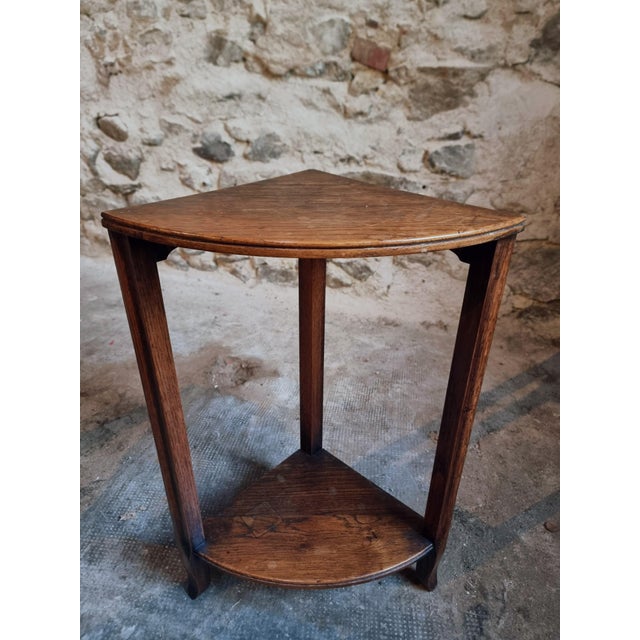 Vintage Oak Nesting Table Set, France, 1960s, Set of 3 For Sale - Image 6 of 18