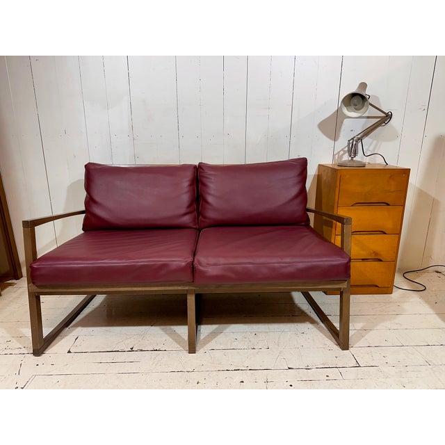 Vintage Two-Seater Sofa in Red Leather by Andy Thornton, 1995 For Sale - Image 10 of 13