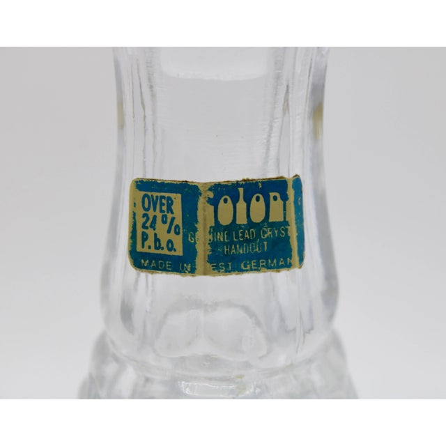 Transparent Mid Century West Germany Lead Crystal Decanter For Sale - Image 8 of 13