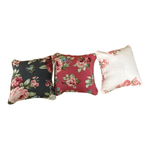 Mini Accent Pillows 4 Inch Bowl Fillers Shelf Sitters Pack of 3 Floral New