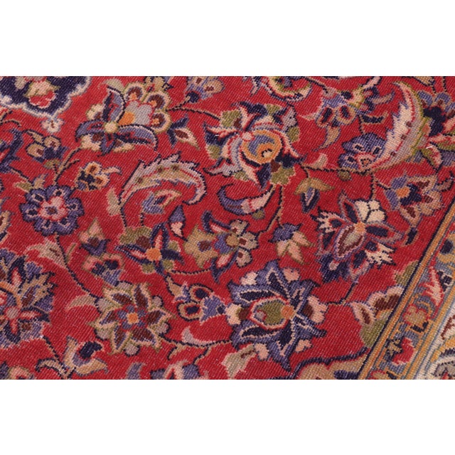 1970s Hand-Knotted Wool Area Rug 9.6x13.8 For Sale - Image 4 of 8