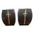 1960s Pair of John Widdicomb Barrel-Front Nightstands With Brass Strap Hardware For Sale - Image 11 of 18