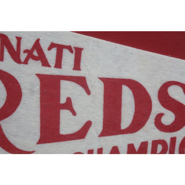 1975 Cincinnati Reds National League Champions Big Red Machine Pennant 34" For Sale - Image 6 of 6