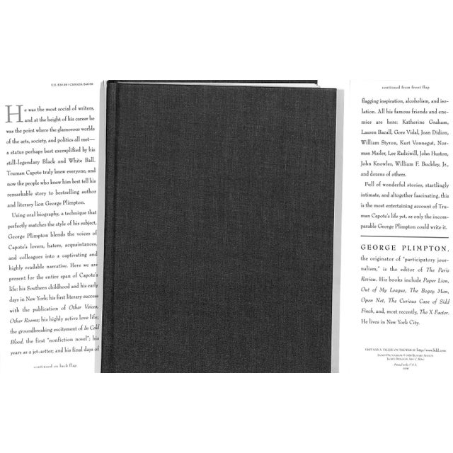 Paper "Truman Capote: In Which Various Friends, Enemies, Acquaintances, and Detractors Recall His Turbulent Career" 1997 Plimpton, George For Sale - Image 7 of 11