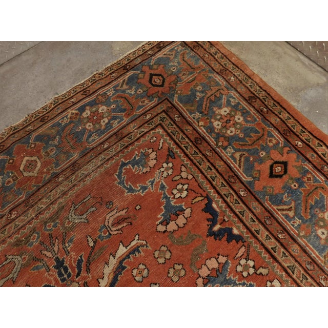 Textile Antique Persian Mahal Rug For Sale - Image 7 of 13