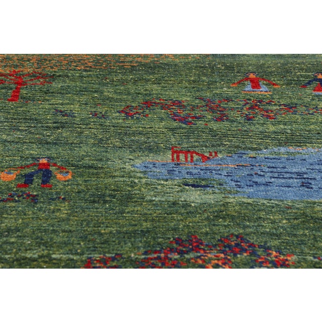 Late 20th Century Vintage Persian Gabbeh Rug, 03'04 X 04'10 For Sale - Image 5 of 10