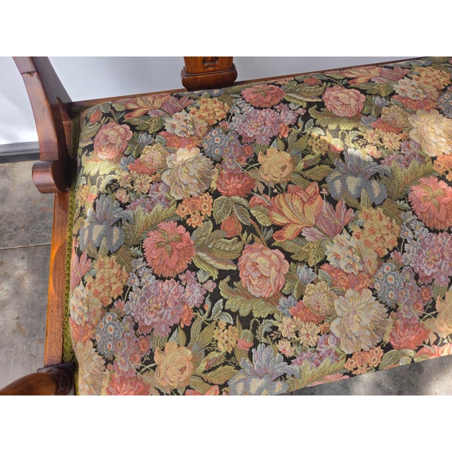 1900s Empire Art Nouveau Mahogany Settee Loveseat Parlor Seating For Sale - Image 12 of 12