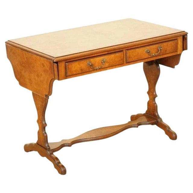 Burr Walnut Extendable Drop Leaf Side Table from Bevan-Funnell For Sale - Image 13 of 13