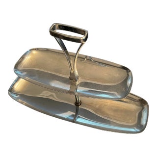 1960s Mid Century Milbern Creations Double Tier Server For Sale