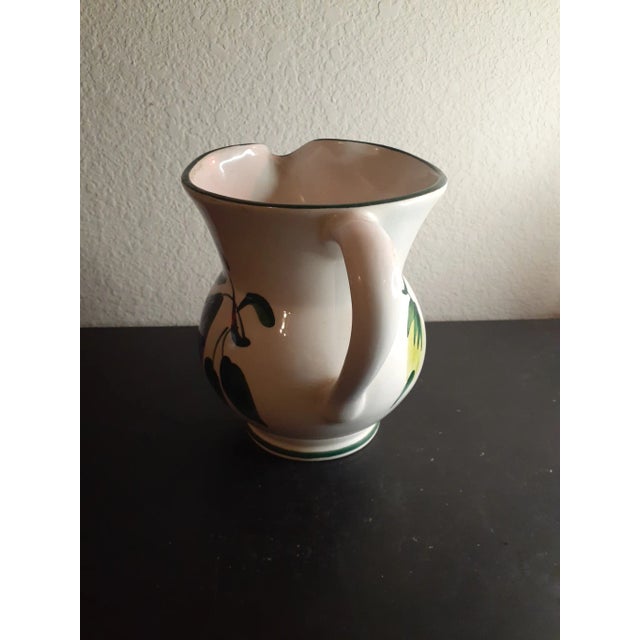 1980s HandPainted Pitcher, Made in Italy Chairish