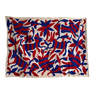 Vintage Mexican Otomi Tapestry For Sale